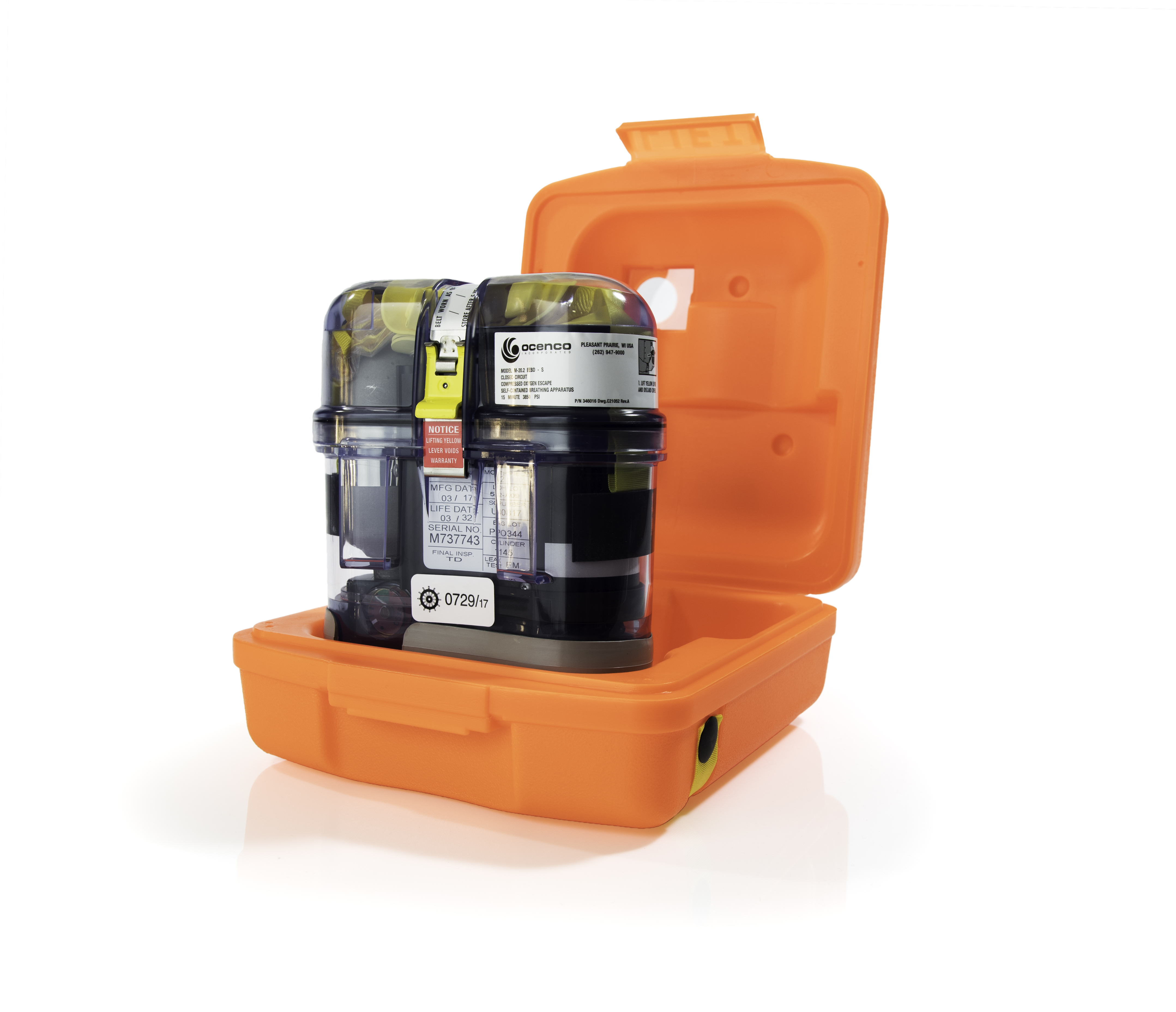 M-20.2 emergency escape breathing device designed for maritime use.